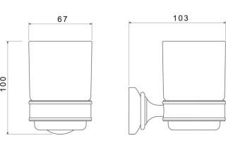 Стакан Aquatek Классик AQ4504MB черный